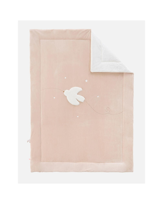 Couverture veloudoux colombe Bali, Moka et Snow