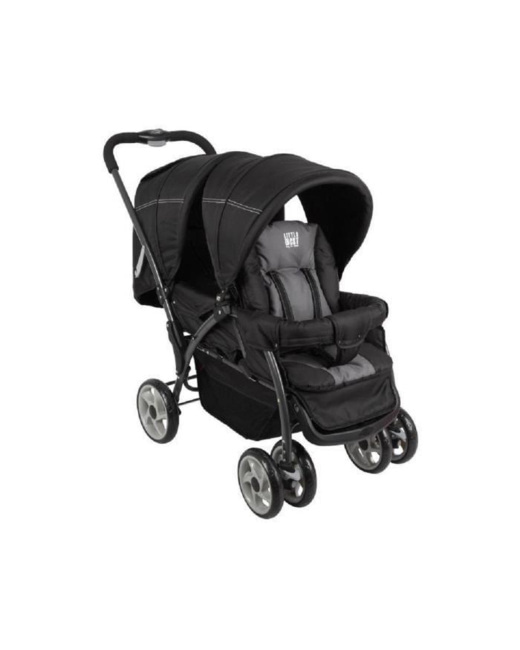 Poussette double tex baby noir outlet