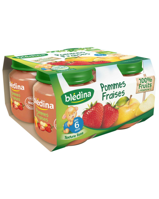 Pot Pommes Fraises 4x130g