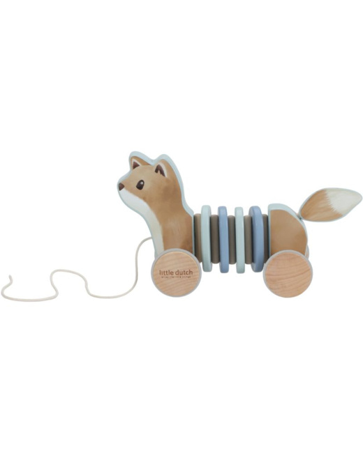 Jouet à tirer renard en bois FSC - Forest Friends
