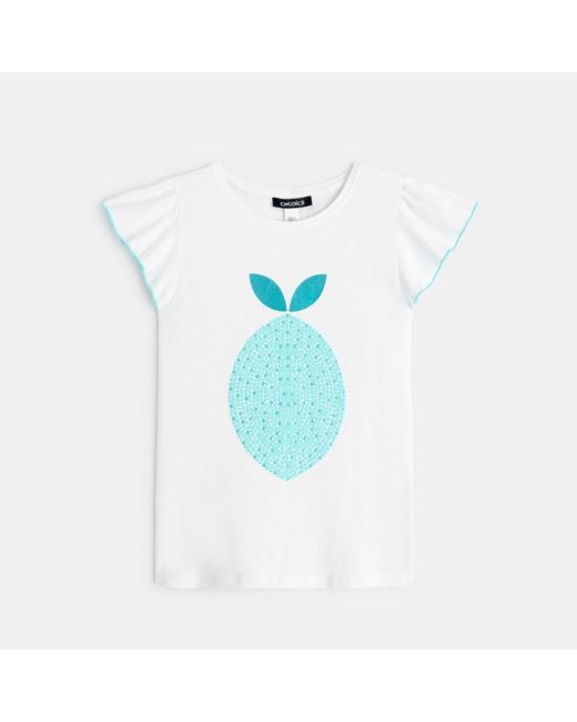 T-shirt à motif fruité vert fille
