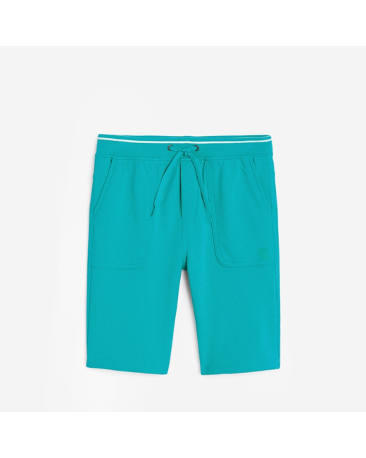 Bermuda en molleton bleu garçon