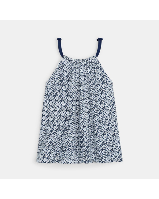 Débardeur imprimé bleu fille