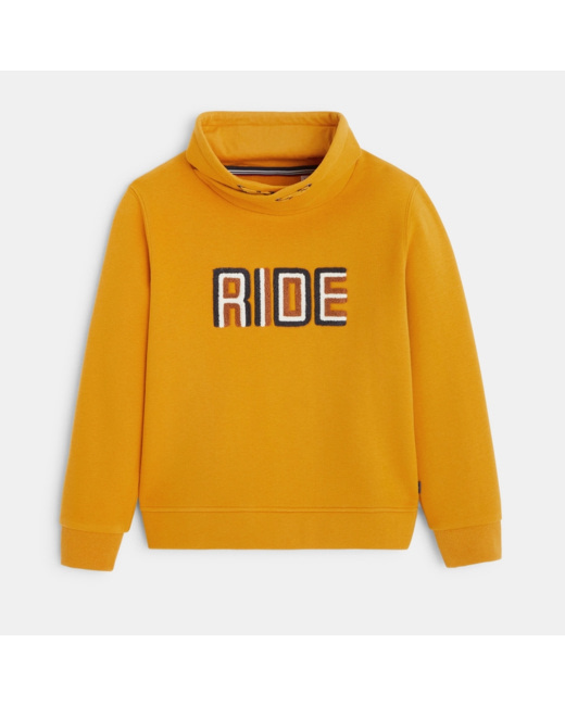 Sweat-shirt à col twisté jaune garçon