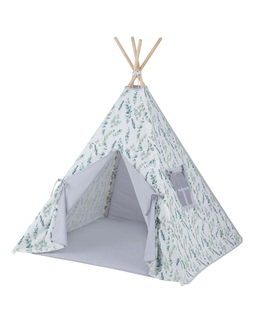 Tipi tente enfant avec tapis, Eucalyptus