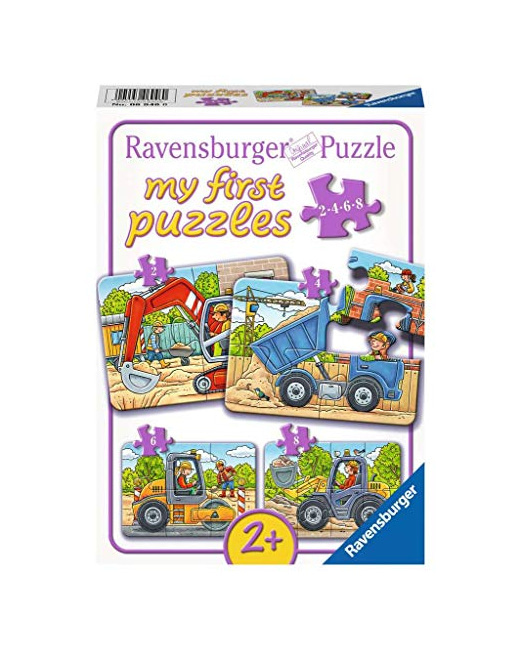 Puzzle - Mes véhicules de chantier préférés - 2, 4, 6 et 8 pièces