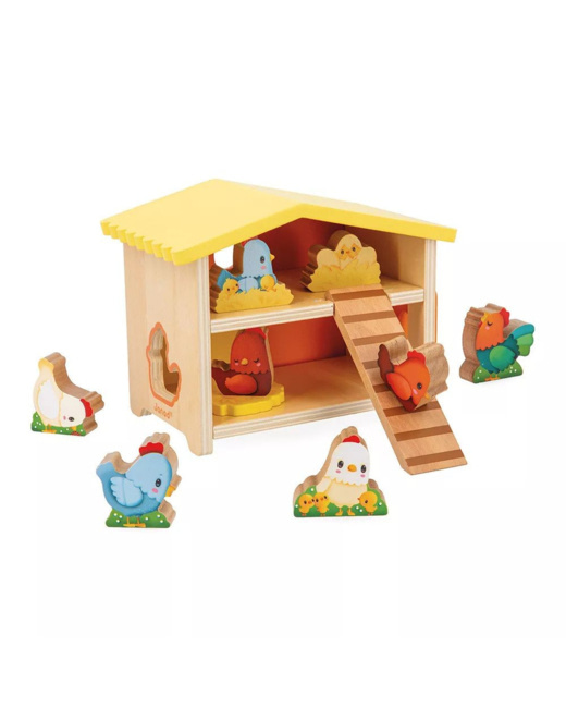 Jouet en bois Mon premier poulailler