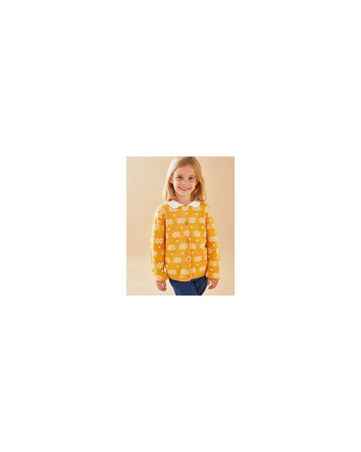 Cardigan tricot jacquard épais