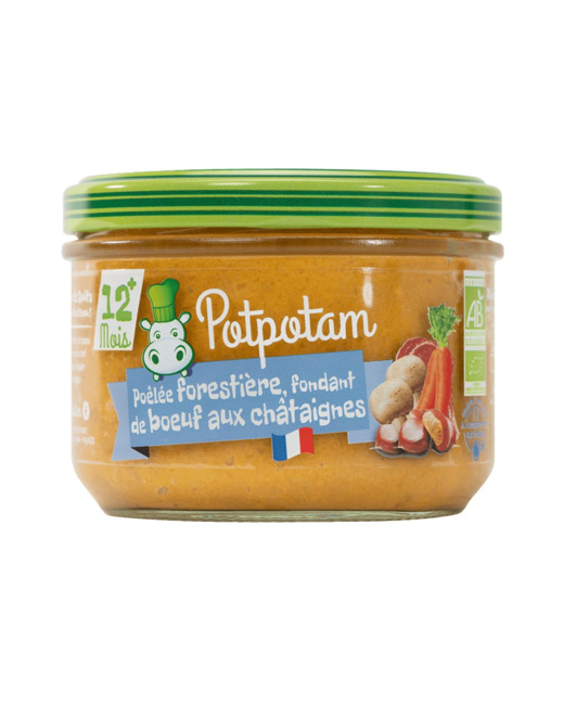 Poêlée forestière, fondant de bœuf aux châtaignes