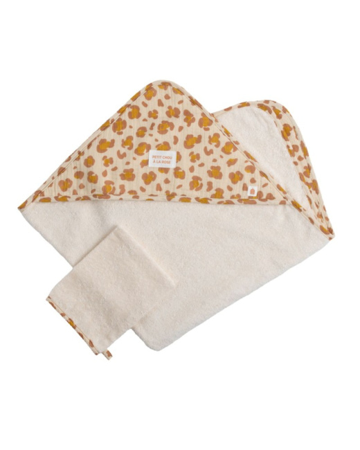Cape de bain bébé en gaze de coton Petit Chou