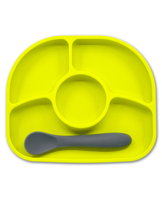 Yümi- Assiette anti-dégât et cuillère en silicone