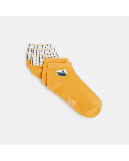 Socquettes drapeaux (lot de 2) jaune garçon