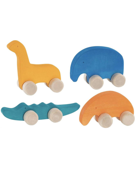Animaux en bois à pousser