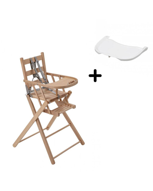 Pack chaise haute pliante hybride Sarah