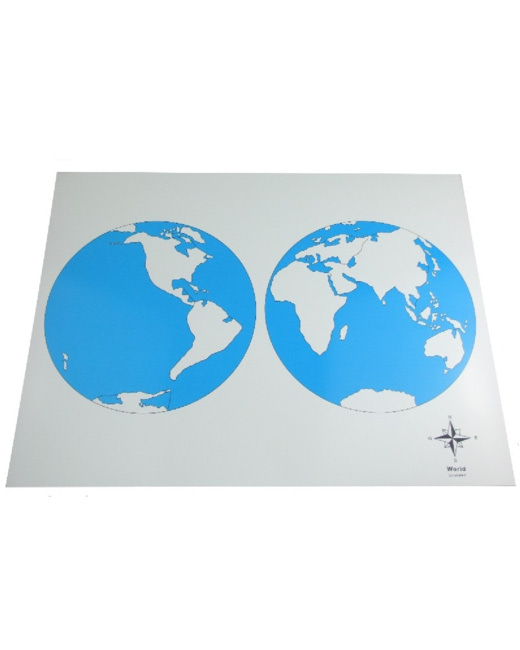 Carte des continents vierge