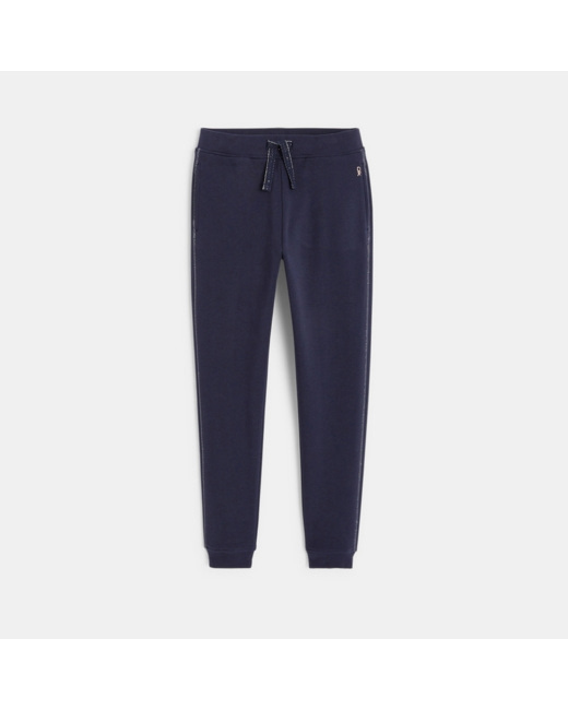 Jogging en molleton bleu fille