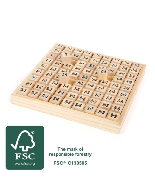 Tables de multiplications en bois