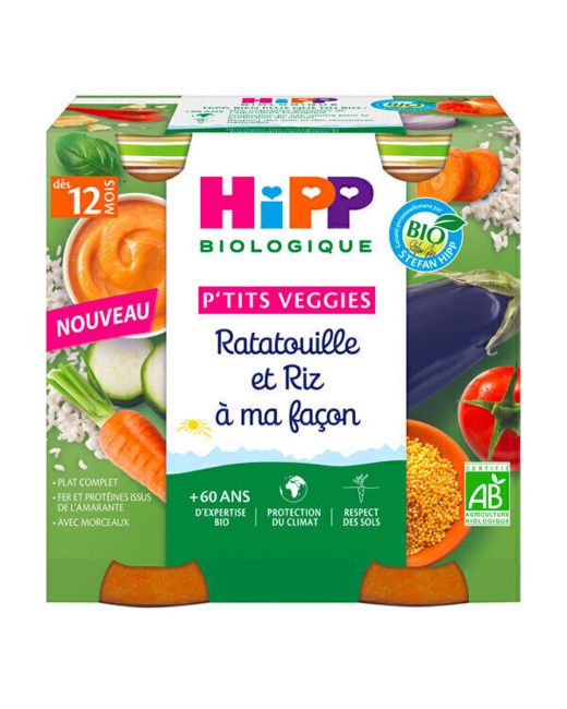 Pots Ratatouille et Riz à ma façon Bio