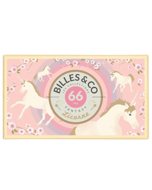 Coffret de 66 billes Licorne