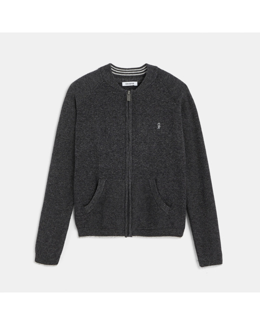 Gilet teddy zippé gris garçon