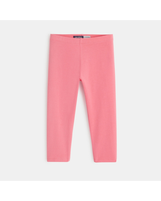Legging court en jersey rose fille