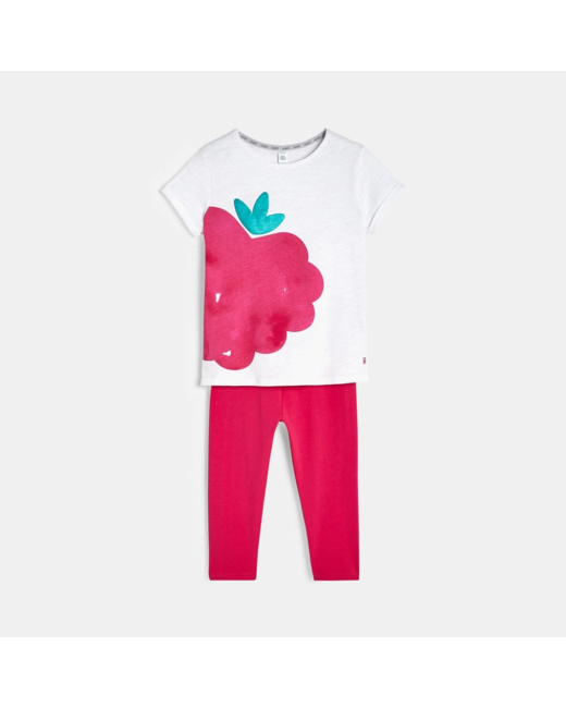 Pyjama en jersey blanc fille