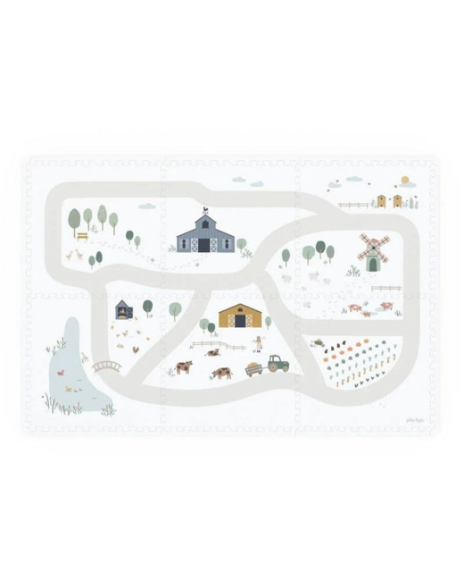 Tapis de jeu réversible 2 en 1 Eevaa Farm
