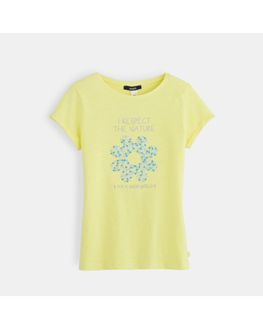 T-shirt fantaisie jaune fille