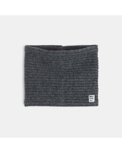 Snood tricot maille doublée polaire gris garçon