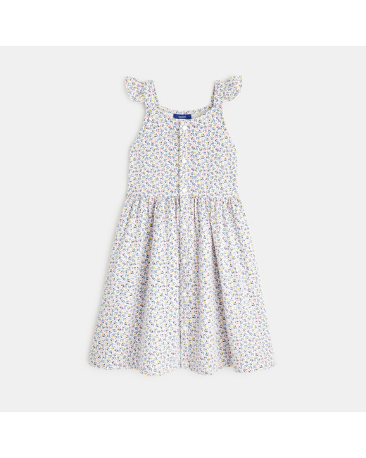 Robe longue fleurie à bretelles fille
