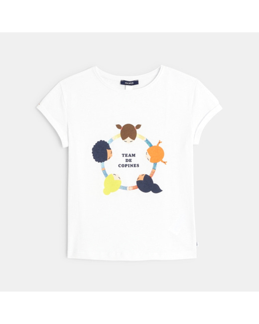 T-shirt manches courtes sororité "Team de copines" fille