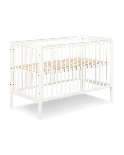 Lit bébé enfant à barreaux en bois avec sommier réglable TIMI