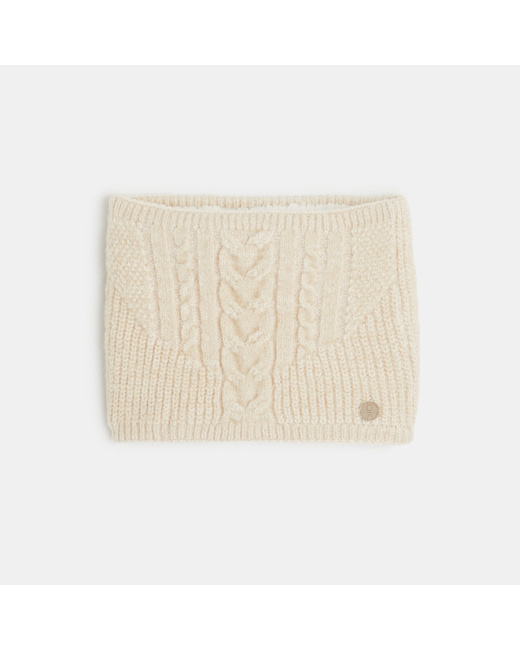 Snood torsadé doublé fausse fourrure beige fille