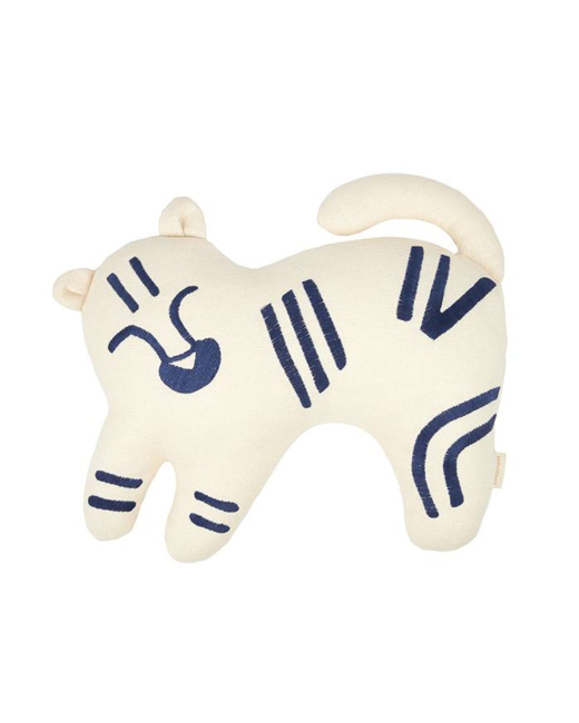 Coussin en coton bio Tigre