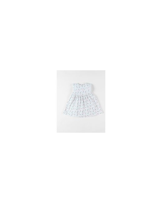 Robe imprimé fleuri en jersey pointelle