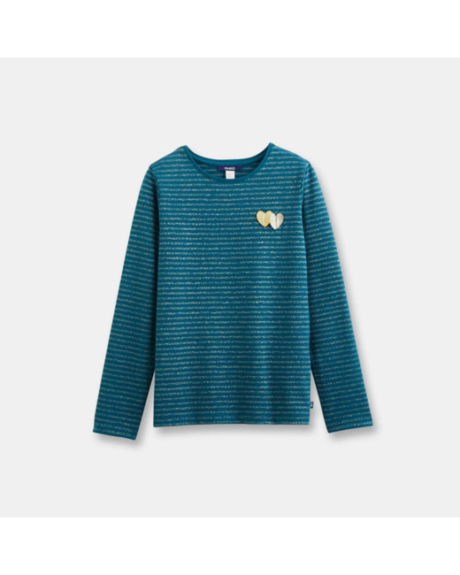 T-shirt fantaisie turquoise fille