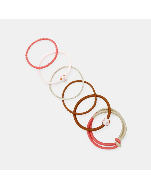Elastiques assortis (par 6) rose fille