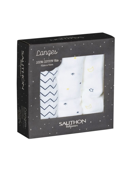 Lot de 3 langes Hello