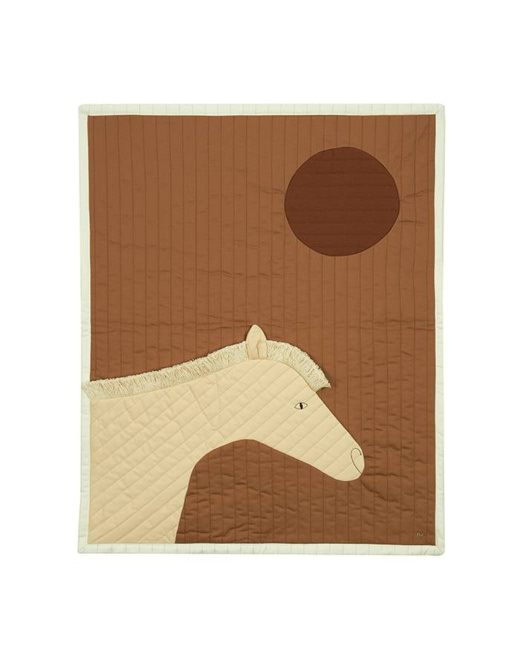 Plaid matelassé coton bio Cheval