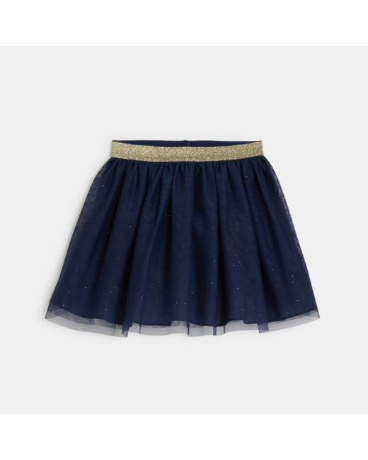 Jupe tutu courte et pailletée bleue fille