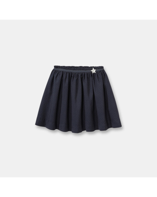Jupe en velours imprimé bleue fille