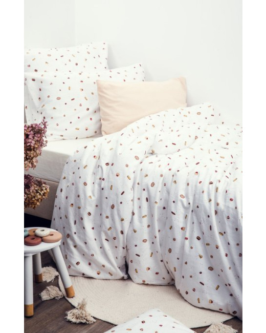 Housse de couette coton bio 1 personne Gourmandises