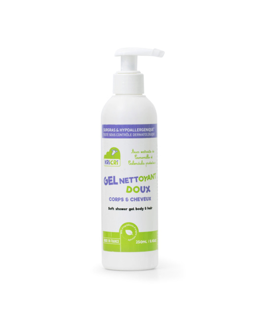 Flacon gel nettoyant corps et cheveux bébé
