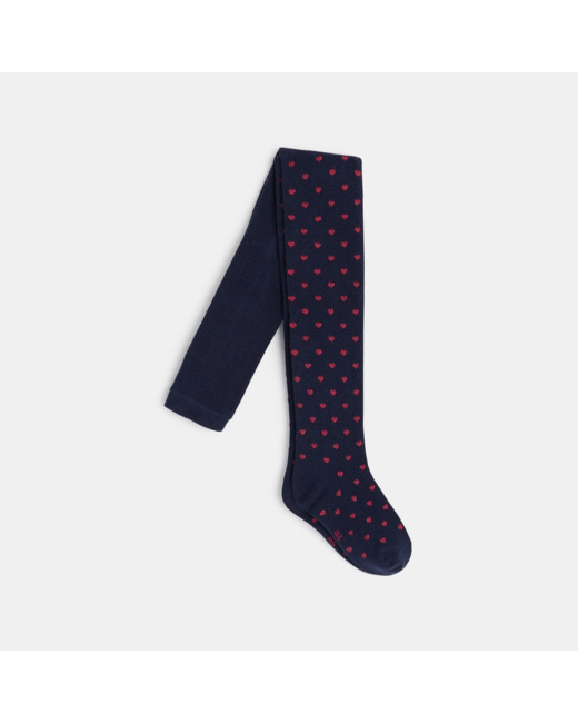 Collants chauds en tricot bleus fille