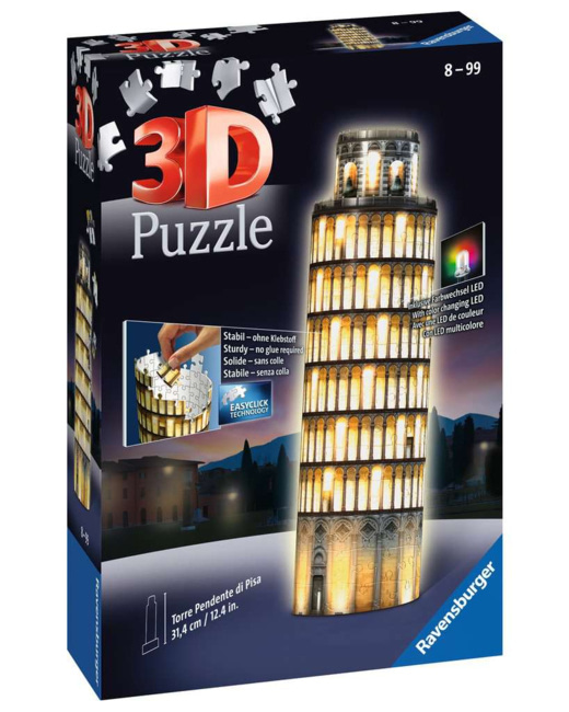Puzzle Tour de Pise illuminée - de 8 ans