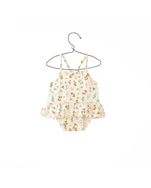 Maillot de bain imprimé à volants Fiber Algas