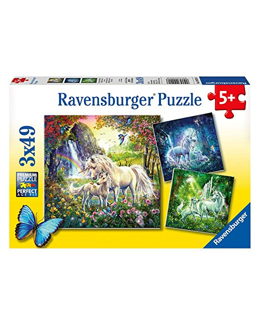 Puzzle - Belles Licornes - 3x49 pièces