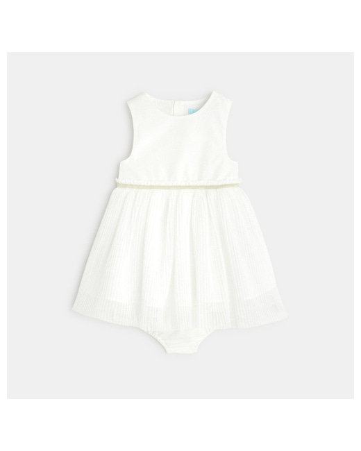 Robe chic bi-matière avec bloomer