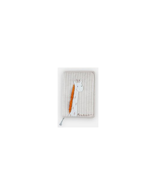 Protège carnet de santé girafe en veloudoux