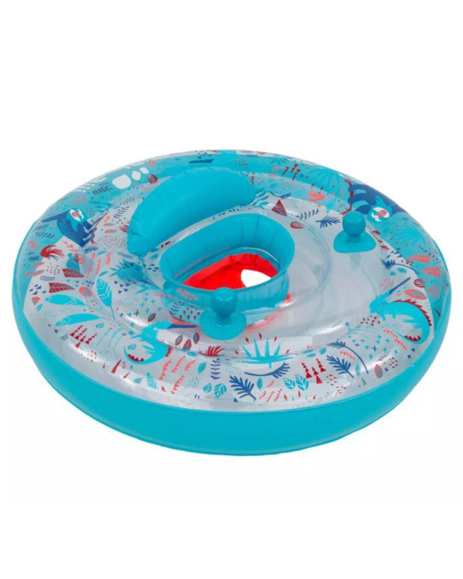 Bouée siège bébé 7-15 kg transparente avec poignées